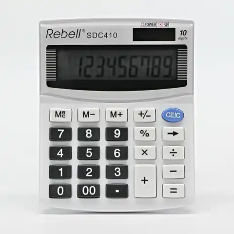 ⁨Rebell Kalkulator RE-SDC410 BX, biała, biurkowy, 10 miejsc⁩ w sklepie Wasserman.eu