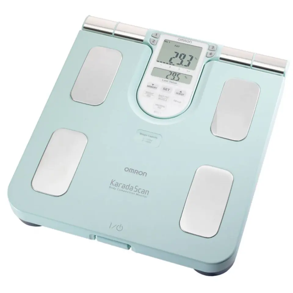 ⁨Omron BF511 Square Turquoise Electronic personal scale⁩ at Wasserman.eu