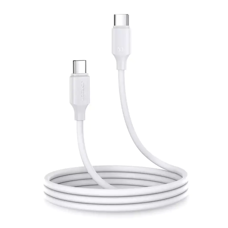 ⁨Joyroom kabel USB-C - USB-C 480Mb/s 60W 1m biały (S-CC060A9)⁩ w sklepie Wasserman.eu