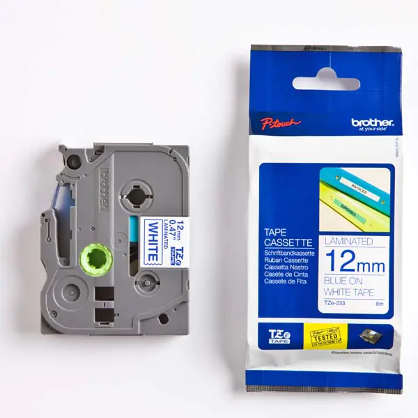 ⁨Tape BROTHER Laminated Blue TZe-233⁩ at Wasserman.eu