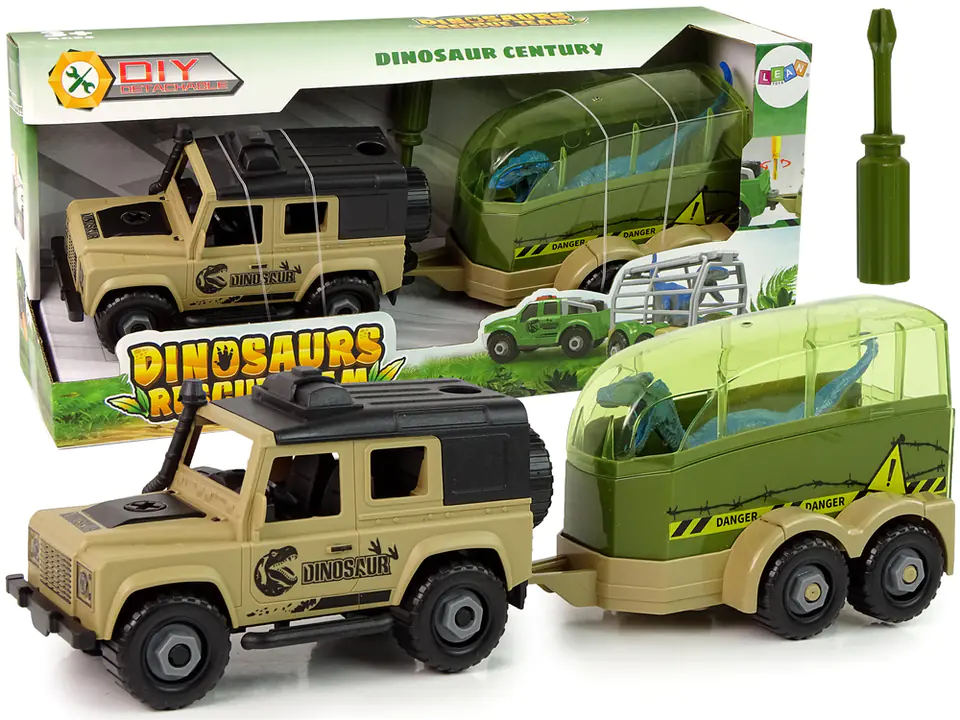 ⁨Auto Terenowe Transporter Do Rozkręcania DIY Dinozaur⁩ w sklepie Wasserman.eu