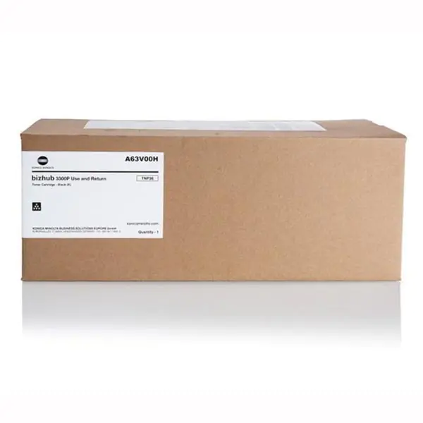 ⁨Konica Minolta Original Toner Cartridge A63V00H, black, 10000s, TNP-36, return, Konica Minolta Bizhub 3300P, 3301P, O⁩ at Wasserman.eu