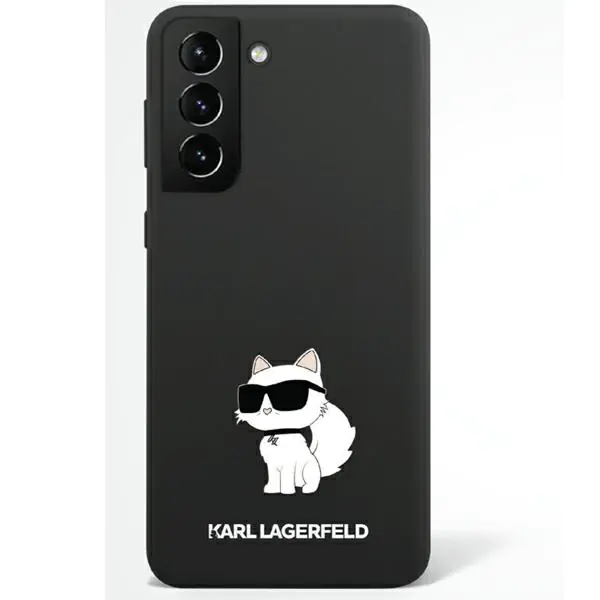 ⁨Karl Lagerfeld KLHCS23MSNCHBCK S23+ S916 hardcase czarny/black Silicone Choupette⁩ w sklepie Wasserman.eu