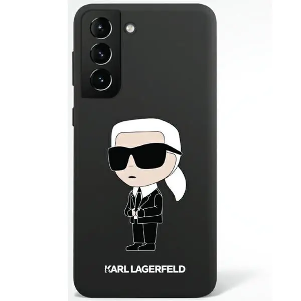 ⁨Karl Lagerfeld KLHCS23SSNIKBCK S23 S911 hardcase czarny/black Silicone Ikonik⁩ w sklepie Wasserman.eu