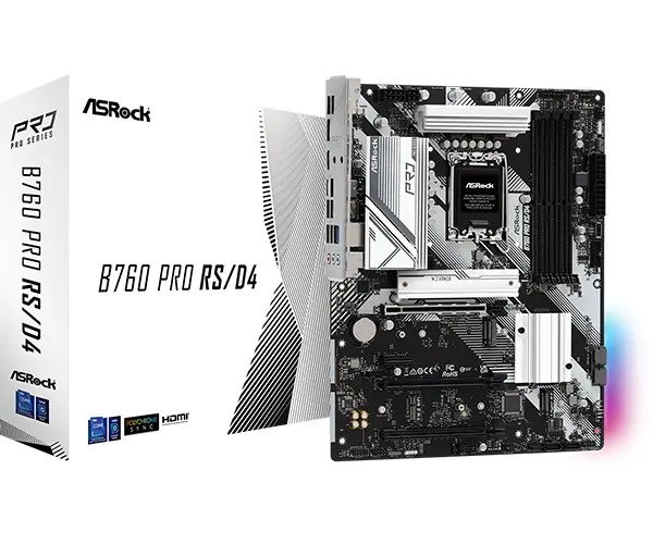 ⁨Asrock B760 Pro RS/D4 Intel B760 LGA 1700 ATX⁩ at Wasserman.eu