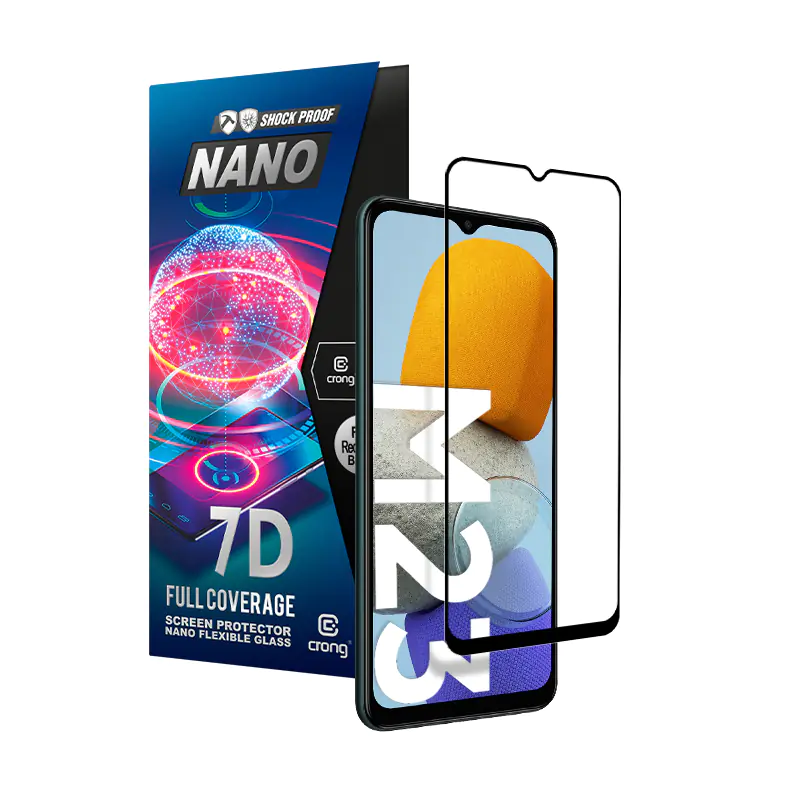 ⁨Crong 7D Nano Flexible Glass - Szkło hybrydowe 9H na cały ekran Samsung Galaxy M23 5G⁩ w sklepie Wasserman.eu