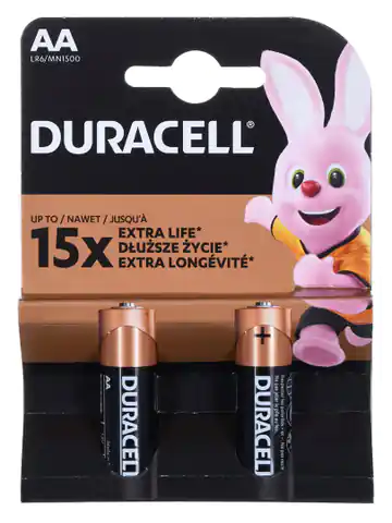 ⁨Alkaline batteries DURACELL BASIC AA/LR6 K2 - blister card 2 pieces⁩ at Wasserman.eu