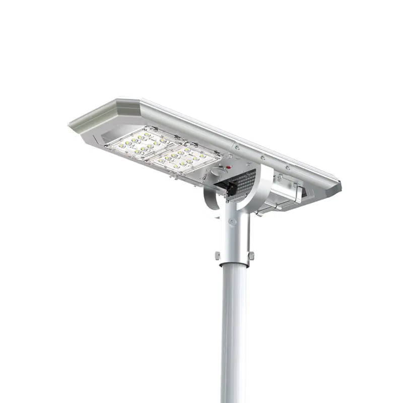 ⁨POWERNEED SOLARNA LAMPA ULICZNA ATLAS 2000LM, LED X20, PANEL SOLARNY 25.8W, CZUJNIK RUCHU I ZMIERZCHOWY, SREBRNA, SSL32⁩ w sklepie Wasserman.eu