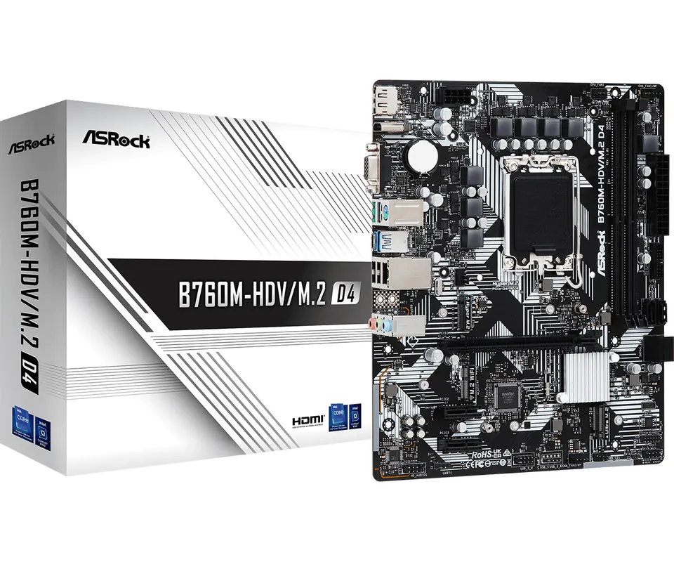 ⁨Płyta główna B760M-HDV/M.2 D4 s1700 2DDR4 DP/HDMI mATX⁩ w sklepie Wasserman.eu