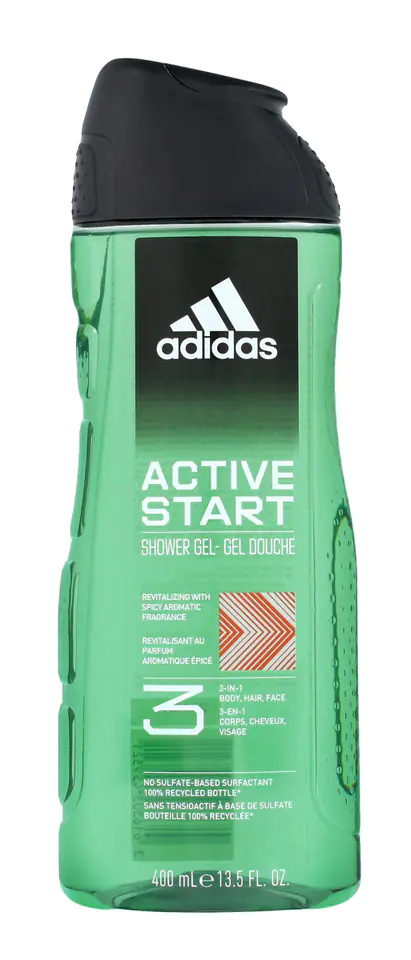 ⁨Adidas Active Start Żel do mycia 3w1 dla mężczyzn 400ml⁩ w sklepie Wasserman.eu