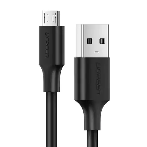 ⁨Ugreen kabel przewód USB - micro USB 2A 1m czarny (60136)⁩ w sklepie Wasserman.eu