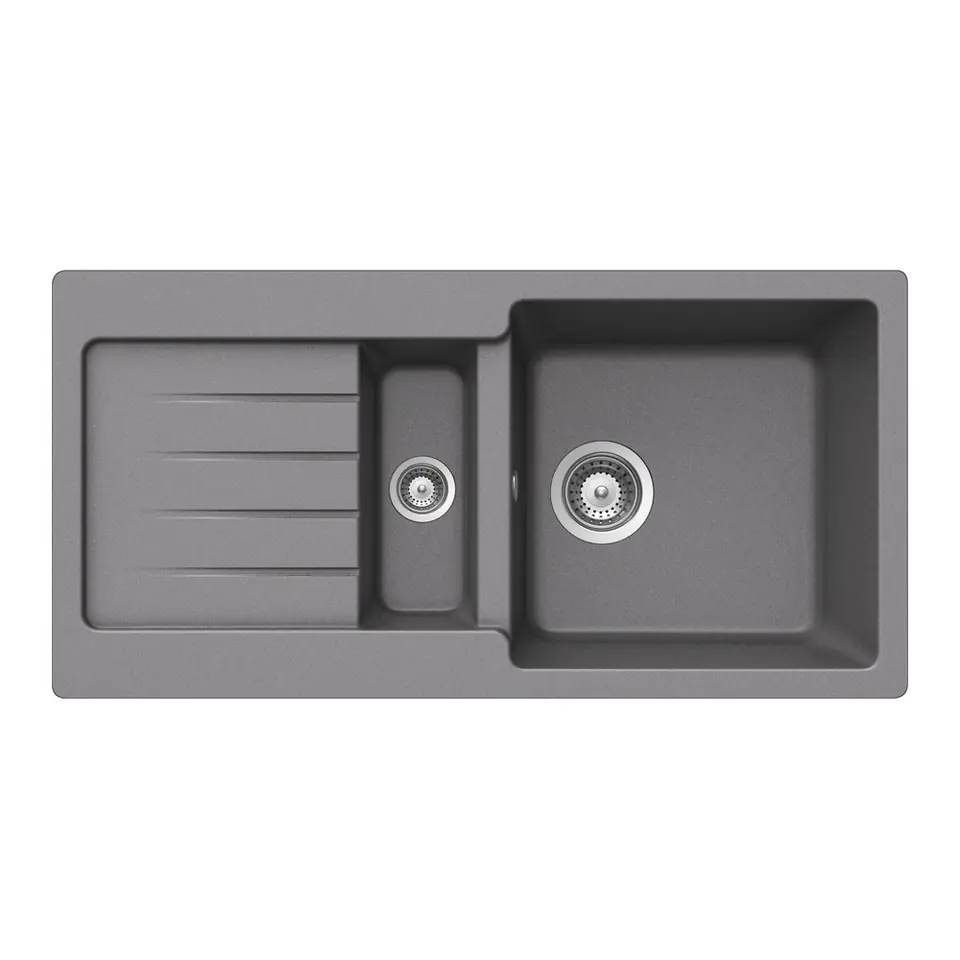 Kea 60 B-TG metalic aluminium kitchen sink at Wasserman.eu