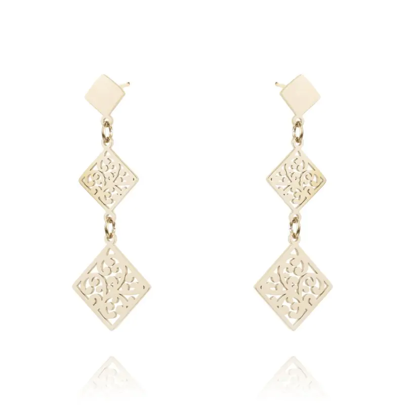 ⁨Gold plated stainless steel earrings KST2691⁩ at Wasserman.eu