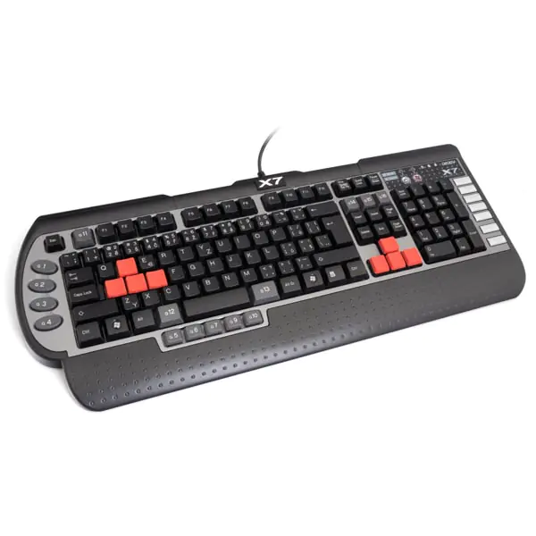 ⁨A4Tech G800V, CZ keyboard, for gaming, waterproof wired type (USB), black⁩ at Wasserman.eu