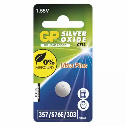 ⁨Silver Oxide Battery, SR44, 1.55V, GP, blister, 1-pack⁩ at Wasserman.eu