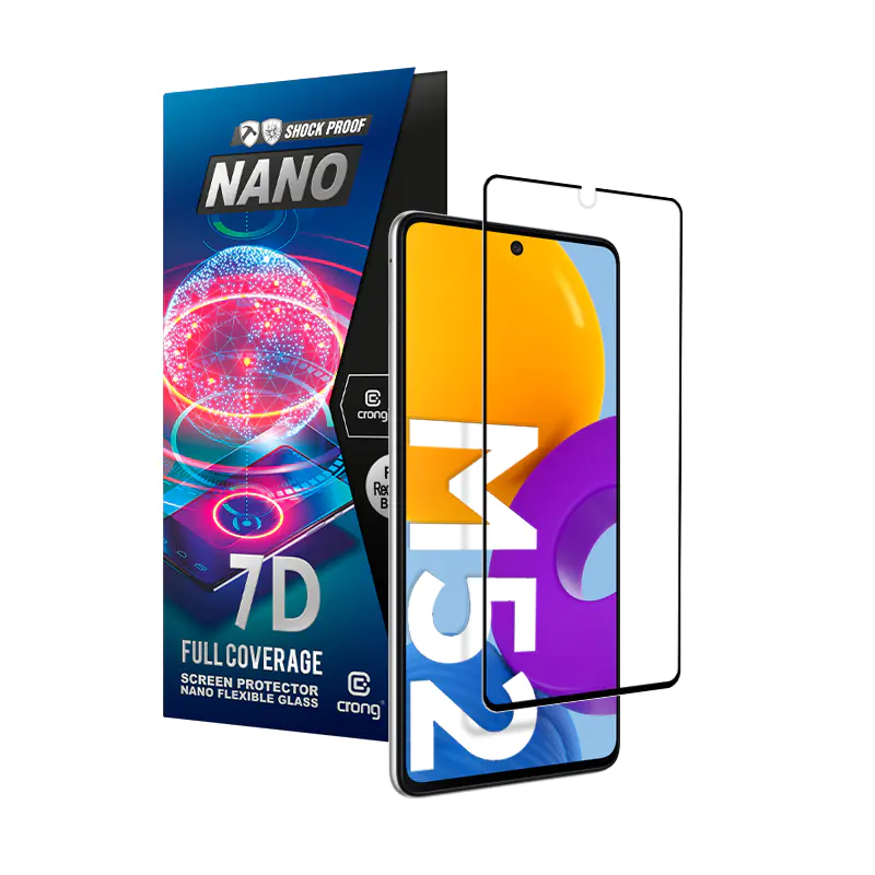 ⁨Crong 7D Nano Flexible Glass - Szkło hybrydowe 9H na cały ekran Samsung Galaxy M52 5G⁩ w sklepie Wasserman.eu