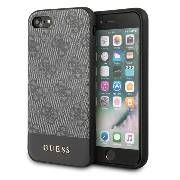 ⁨Guess GUHCI8G4GLGR iPhone 7/8/SE 2020 /SE 2022 szary/grey hardcase 4G Stripe Collection⁩ w sklepie Wasserman.eu