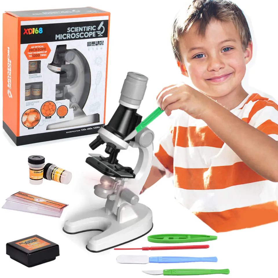 ⁨Microscope for Kids LED Educational Kit 1200x⁩ at Wasserman.eu