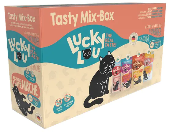 ⁨Lucky Lou Lifestage Adult Tasty Mix-Box saszetki 12x125g⁩ w sklepie Wasserman.eu