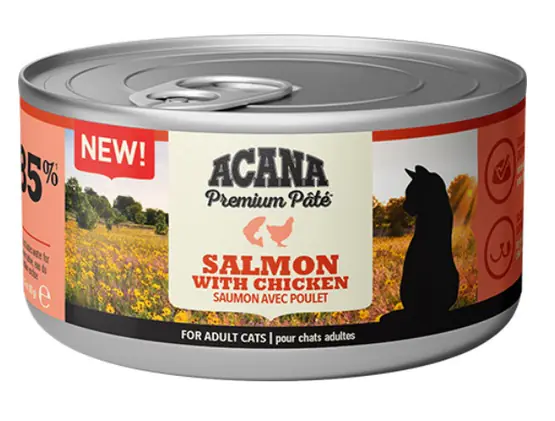 ⁨ACANA Premium Pâté Salmon and chicken - wet cat food - 85g⁩ at Wasserman.eu