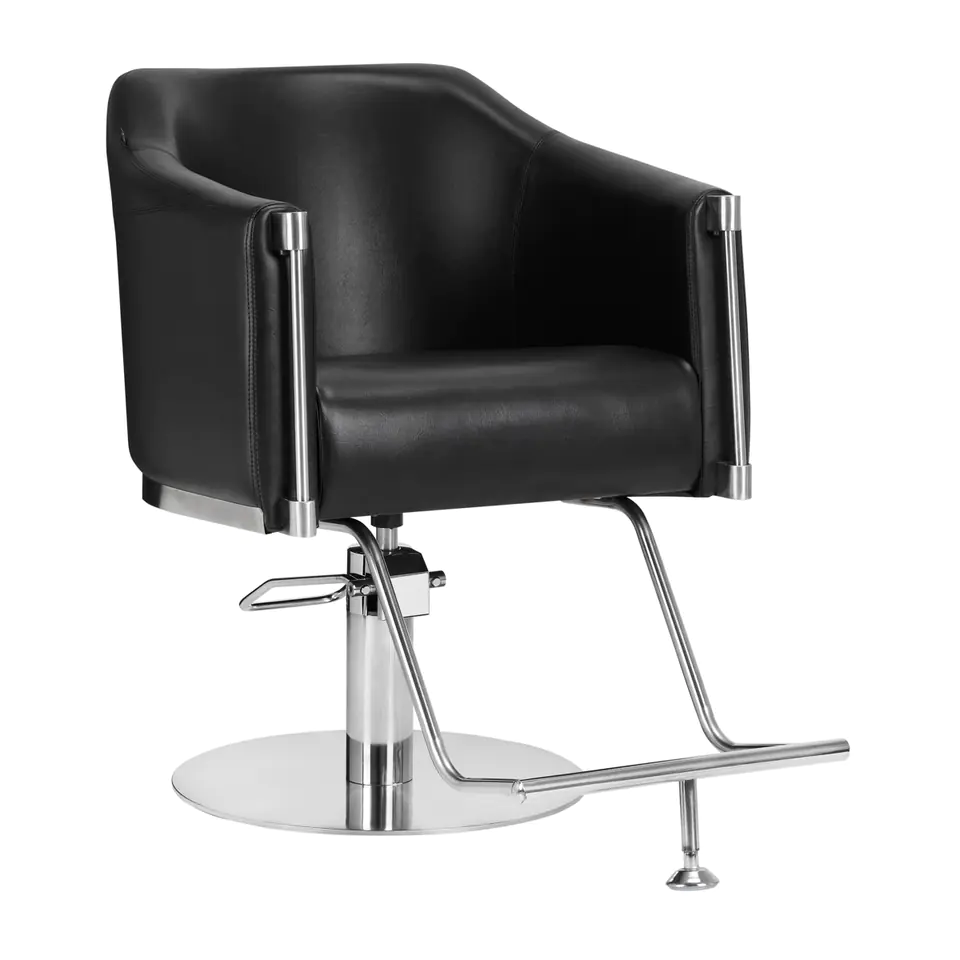 ⁨Gabbiano hairdressing chair Burgos black⁩ at Wasserman.eu