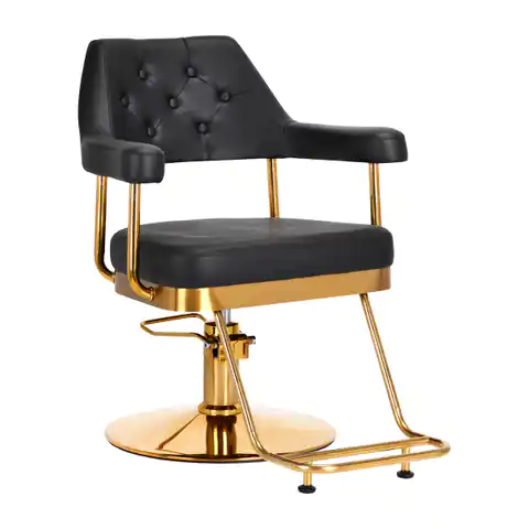 ⁨Gabbiano hairdresser's chair Granada gold black⁩ at Wasserman.eu