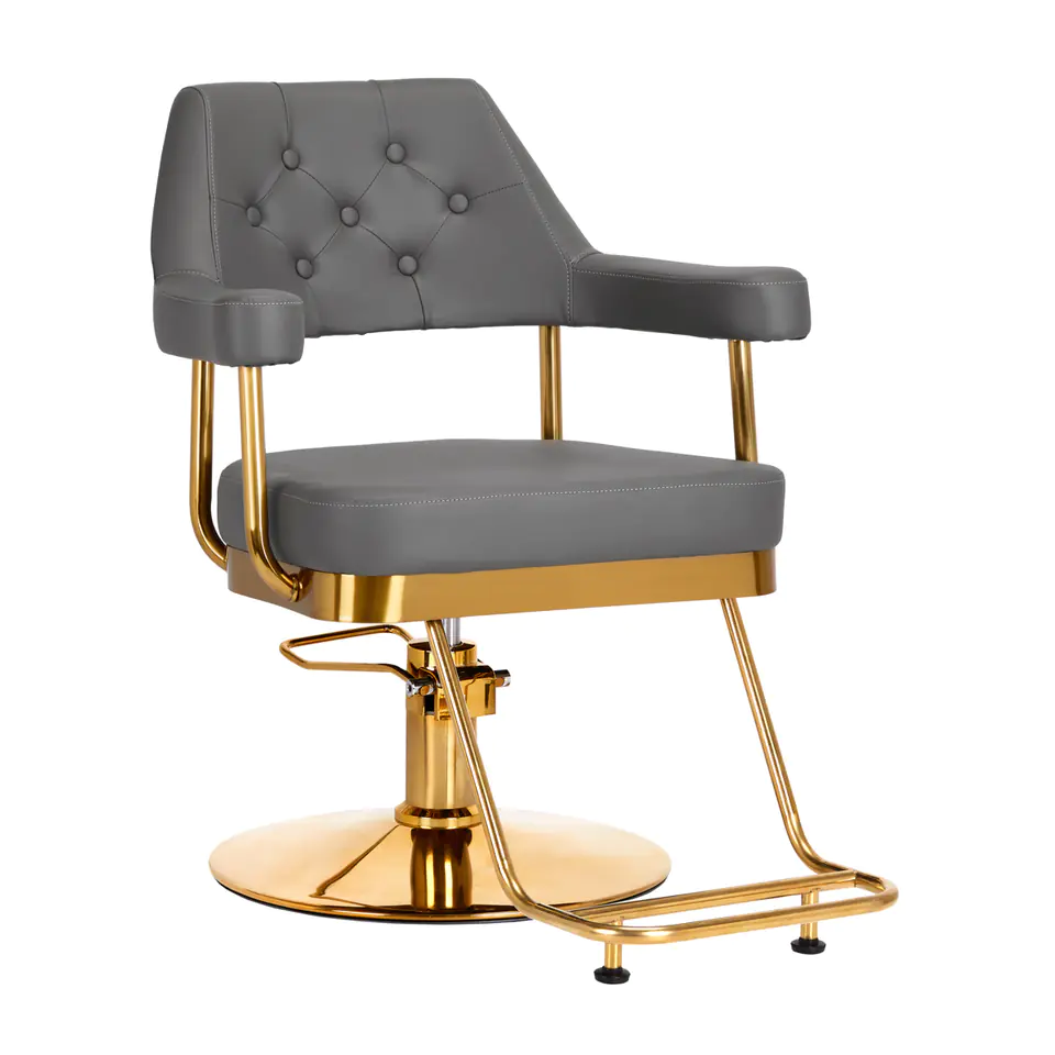 ⁨Gabbiano hairdressing chair Granada gold gray⁩ at Wasserman.eu