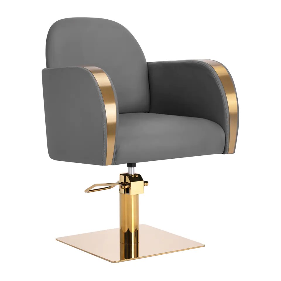 ⁨Gabbiano hairdressing chair Malaga gold gray⁩ at Wasserman.eu