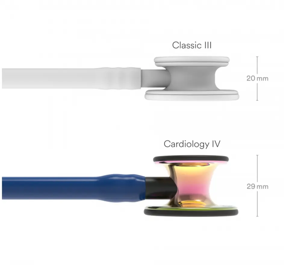 ⁨Stetoskop Littmann Cardiology IV 6242 Stetoskop kardiologiczny High Polish Rainbow-Finish, przew.granat, trzonek lira czarna⁩ w sklepie Wasserman.eu