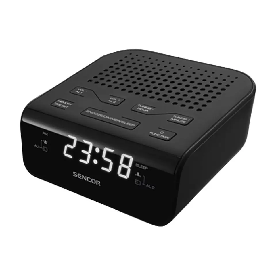 ⁨SRC 136 B Alarm clock radio, LED display, prog. 20 FM stations⁩ at Wasserman.eu