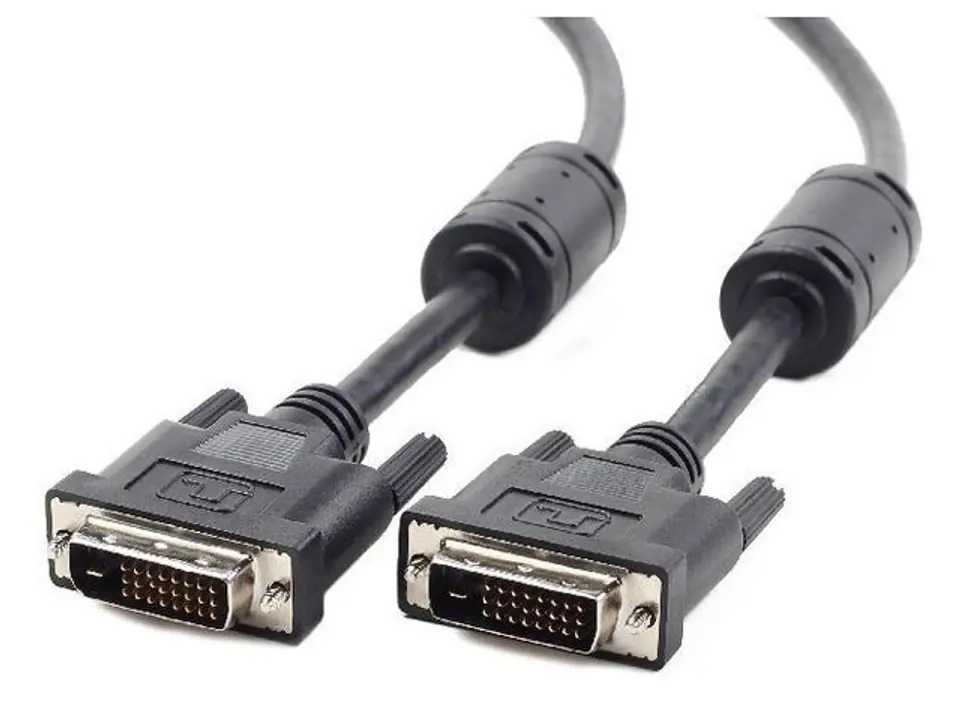 ⁨Kabel DVI-D(M)/DVI-D(M)(24+1) Dual Link Ferryt 3M Czarny⁩ w sklepie Wasserman.eu