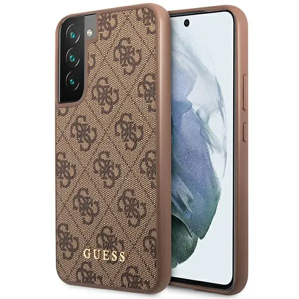 ⁨Guess GUHCS23MG4GFBR S23+ S916 brązowy/brown hard case 4G Metal Gold Logo⁩ w sklepie Wasserman.eu