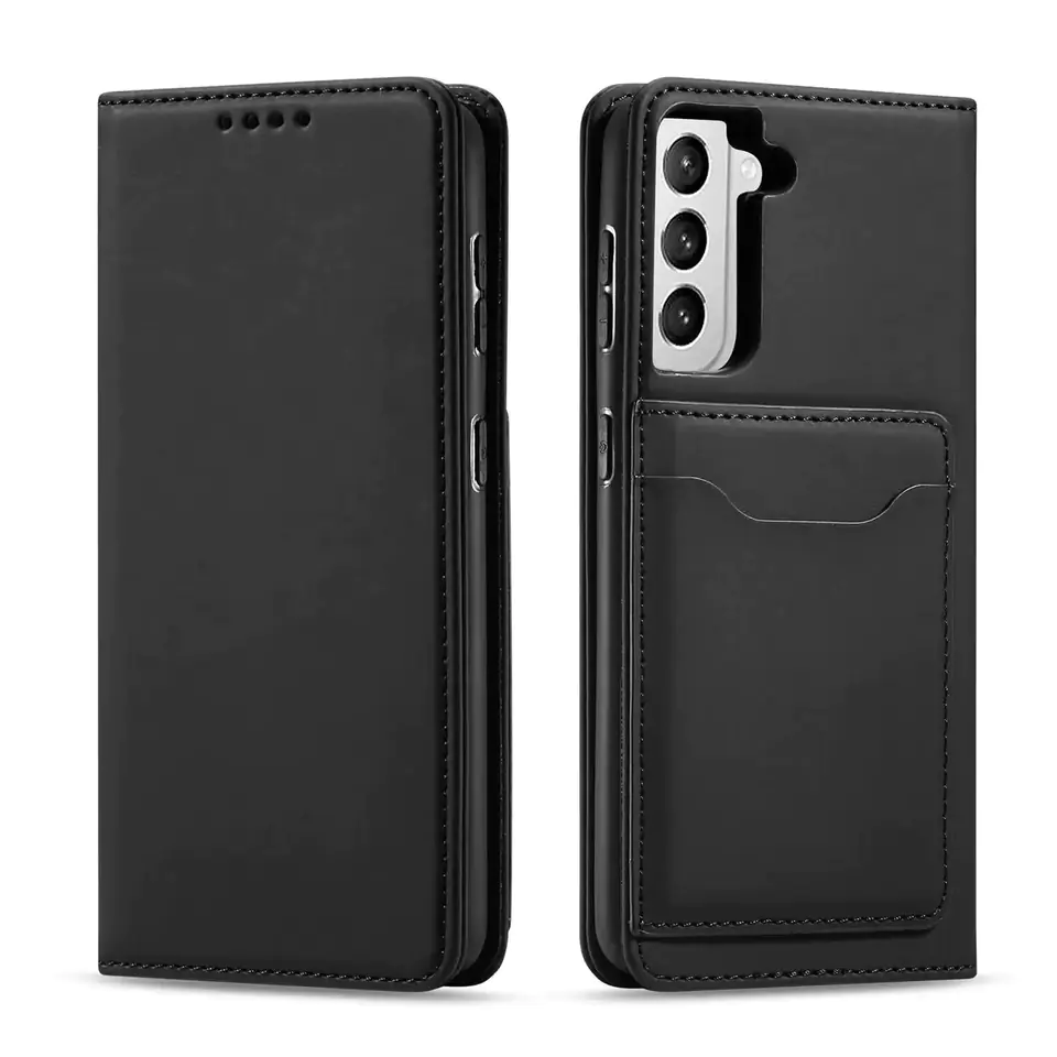 ⁨Magnet Card Case Case for Samsung Galaxy S22+ (S22 Plus) Card Wallet Card Stand black⁩ at Wasserman.eu