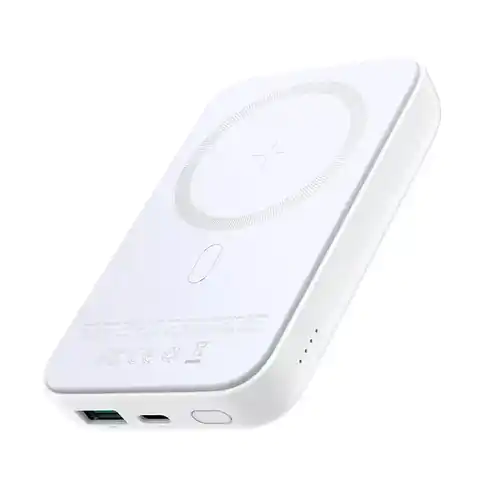 ⁨Joyroom powerbank 10000mAh 20W Power Delivery Quick Charge magnetyczna ładowarka bezprzewodowa Qi 15W do iPhone kompatybilna z MagSafe biały (JR-W020 white)⁩ w sklepie Wasserman.eu