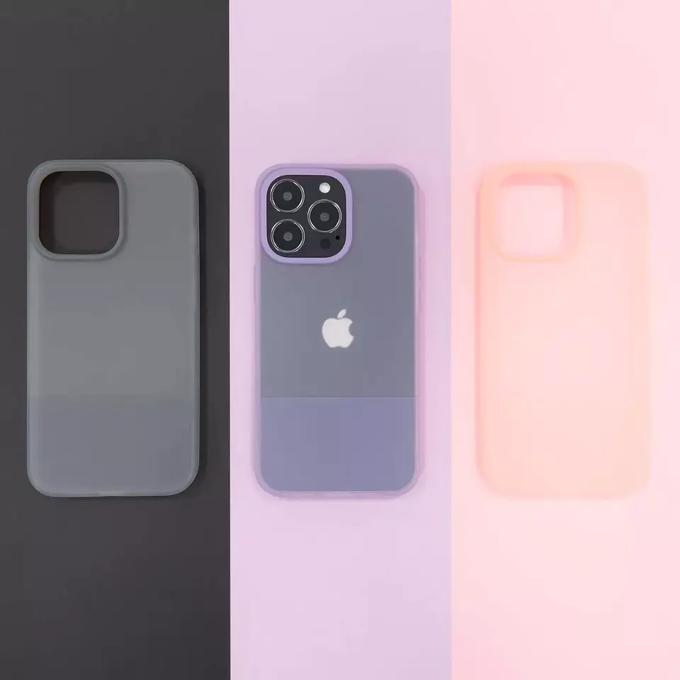 ⁨Kingxbar Plain Series Case for iPhone 13 Pro Max Silicone Case Purple⁩ at Wasserman.eu