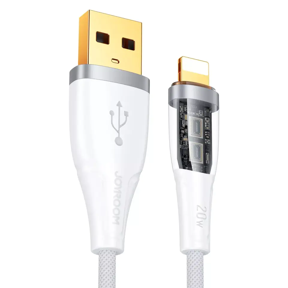 ⁨Joyroom kabel z szybkim ładowaniem z inteligentnym wyłącznikiem USB-A - Lightning 2.4A 1.2m biały (S-UL012A3)⁩ w sklepie Wasserman.eu