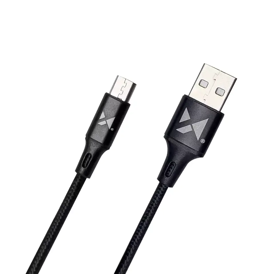 ⁨Wozinsky kabel przewód USB - microUSB 2,4A 1m czarny (WUC-M1B)⁩ w sklepie Wasserman.eu