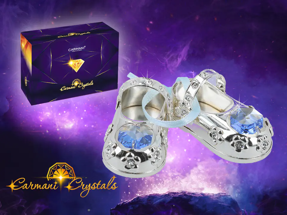 ⁨Bucik chłopięcy srebrny - products with Carmani Crystals⁩ w sklepie Wasserman.eu