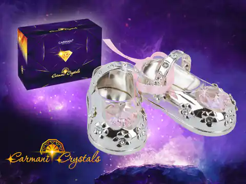 ⁨Girls' silver shoe - products with Carmani Crystals⁩ at Wasserman.eu