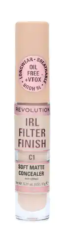 ⁨Makeup Revolution IRL Filter Finish Korektor w płynie C1 6g⁩ w sklepie Wasserman.eu