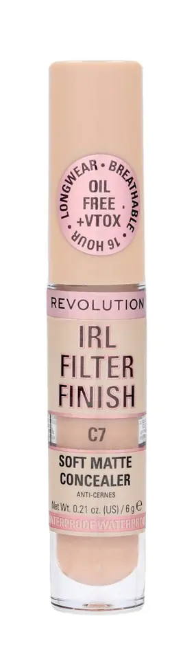 ⁨Makeup Revolution IRL Filter Finish Korektor w płynie C7 6g⁩ w sklepie Wasserman.eu