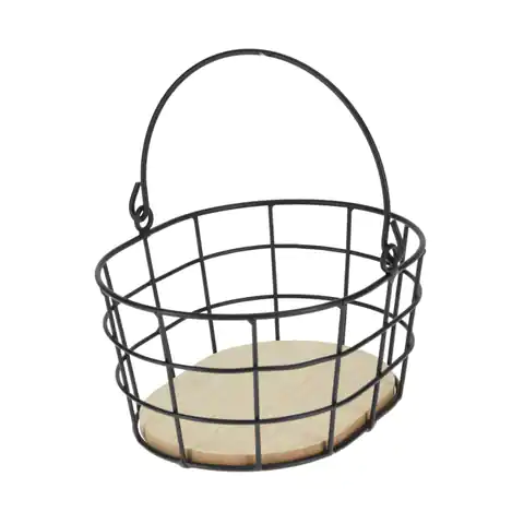 ⁨Metal basket with oval handle⁩ at Wasserman.eu