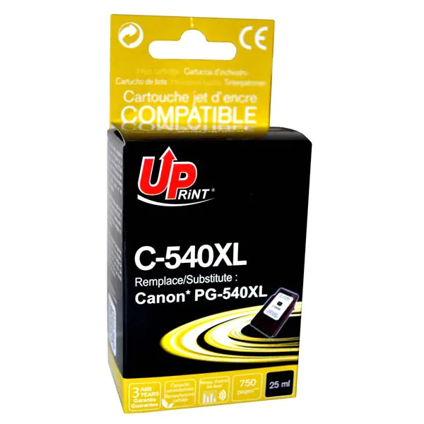 ⁨UPrint kompatybilny ink / tusz z PG540XL, C-540XL-B, black, 750s, 25ml⁩ w sklepie Wasserman.eu