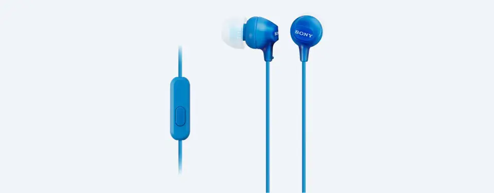 Słuchawki handsfree mikrofon MDR-EX15AP Blue w sklepie Wasserman.eu