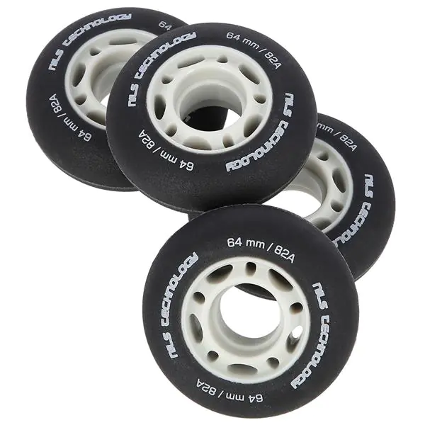 ⁨PU 64x24 82A MATT BLACK CASTERS (4 pcs) NILS EXTREME⁩ at Wasserman.eu