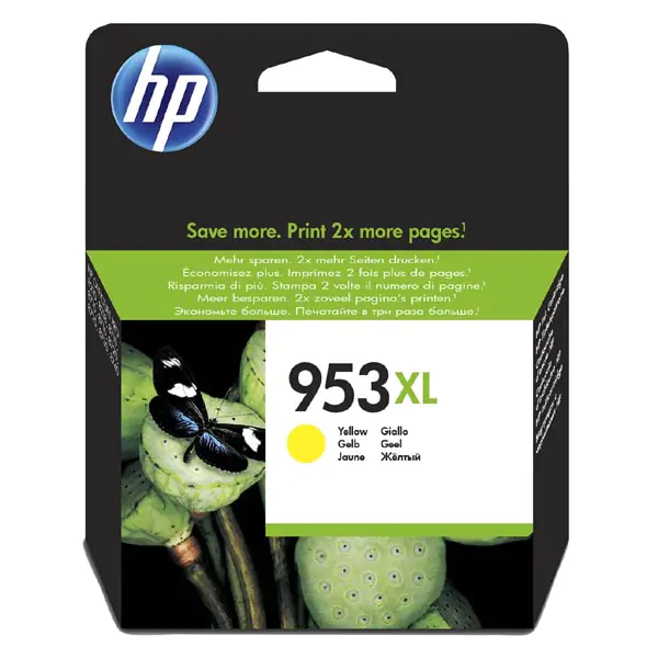 ⁨HP oryginalny ink / tusz F6U18AE, HP 953XL, yellow, 1600s, 20ml, high capacity⁩ w sklepie Wasserman.eu