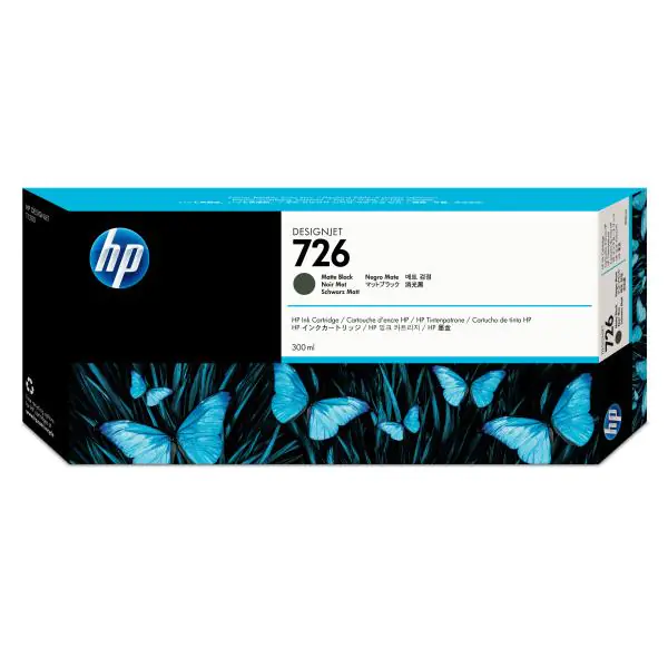 ⁨HP Original Ink/Ink CH575A, HP 726, matte black, 300ml, HP HP DesignJet T1200⁩ at Wasserman.eu