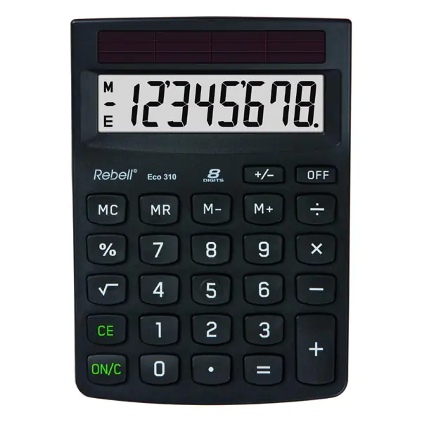 ⁨Rebell Calculator RE-ECO 310, black, desktop, 8 seats⁩ at Wasserman.eu