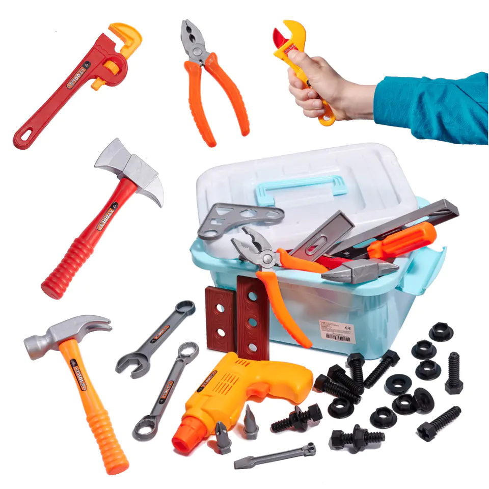 ⁨Narzędzia dla dzieci warsztat z narzędziami 48 elementów⁩ w sklepie Wasserman.eu
