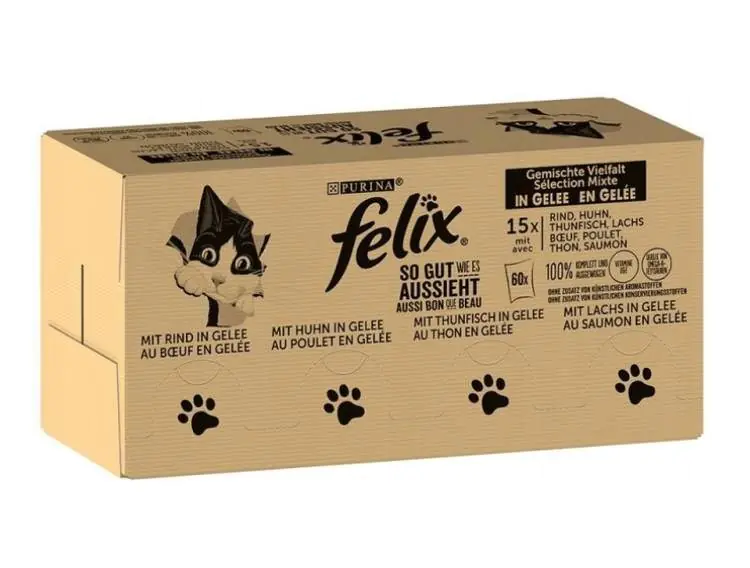 ⁨PURINA Felix MIX Smaków - mokra karma dla kota - 120x85 g⁩ w sklepie Wasserman.eu
